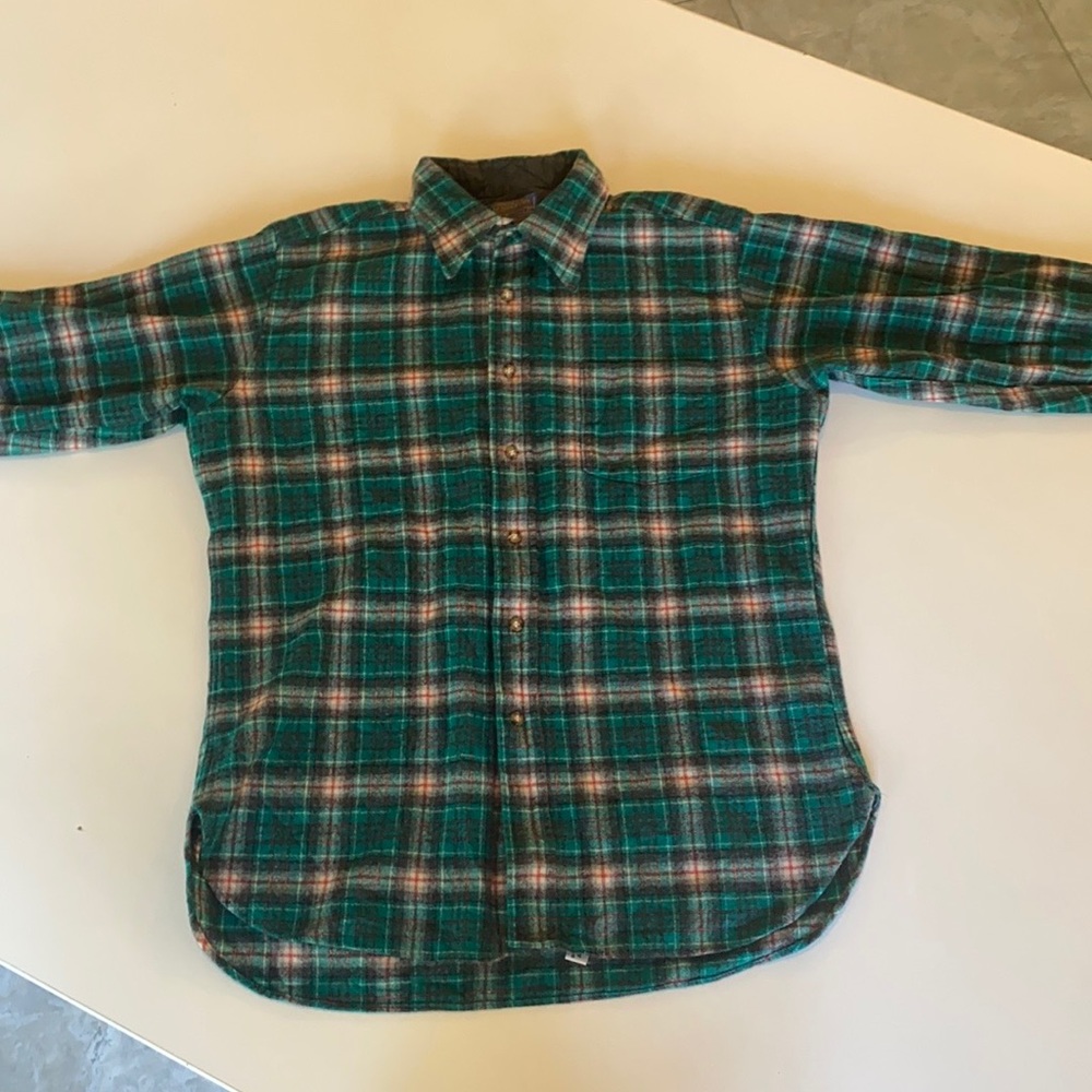 Wool Pendleton flannel. See measurements.